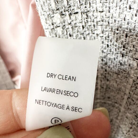 Calvin Klein Checker-Print Collarless Longline Mid Length Blazer Women’s Size 16 - Picture 11 of 15